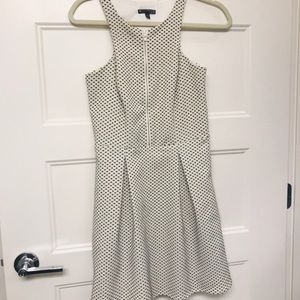 Express polka dot racerback zipper dress